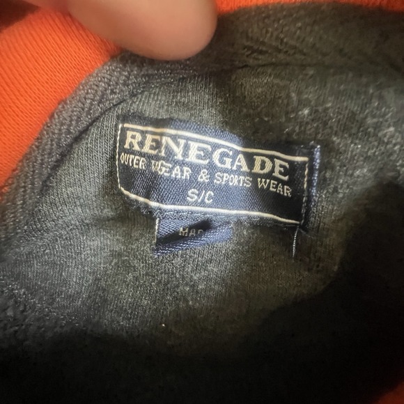 Renegade San Francisco Hoodie Gray Orange Pullover Sweatshirt Size‎ Small - Picture 8 of 13